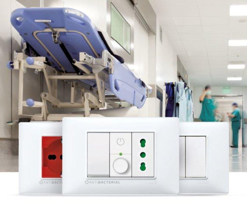Vimar afdekplaten en 1-way schakelaars met antibacteriële behandeling - ASA Energy.store
